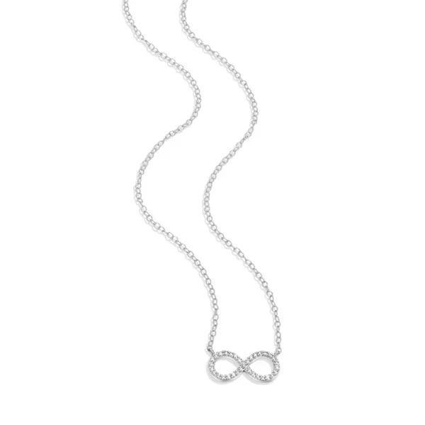 Lab Grown Diamond Infinity Necklace, .09ctw Image 4 SVS Fine Jewelry Oceanside, NY