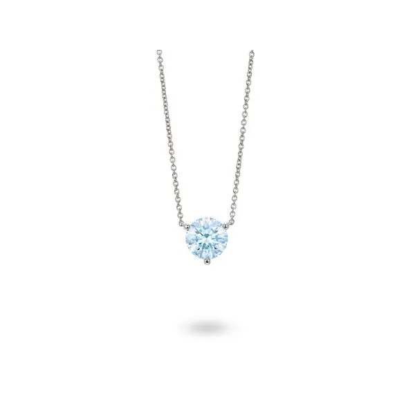 Lab Grown Blue Diamond Solitaire Necklace, 1.50ctw SVS Fine Jewelry Oceanside, NY