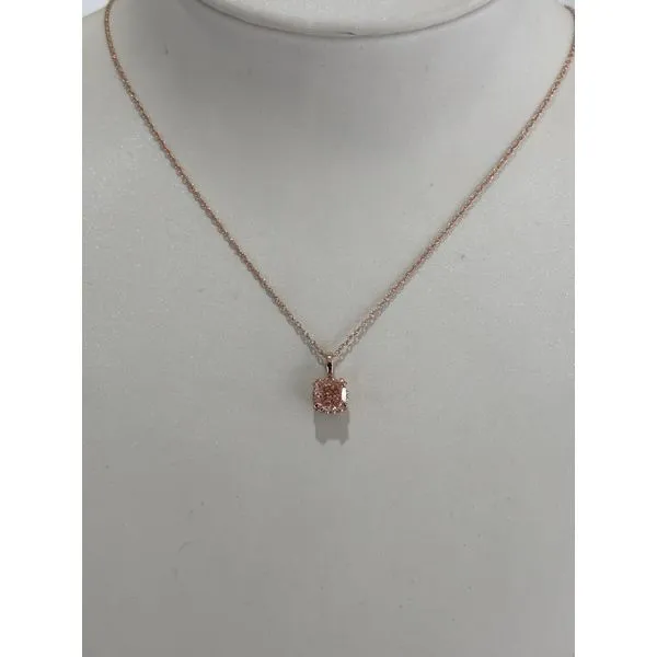 Rose Gold Lab-Grown Diamond with 16\ Chain
