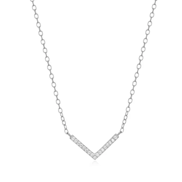 Lab Grown Diamond Chevron Necklace, .05ctw SVS Fine Jewelry Oceanside, NY