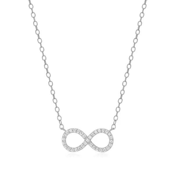 Lab Grown Diamond Infinity Necklace, .09ctw
