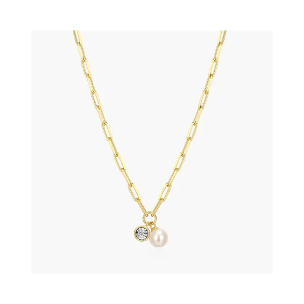 Yellow Gold Plated Sterling Silver Birthstone Necklace SVS Fine Jewelry Oceanside, NY