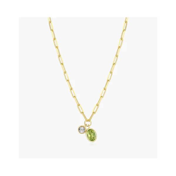 Yellow Gold Plated Sterling Silver Birthstone Necklace SVS Fine Jewelry Oceanside, NY