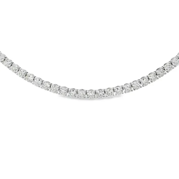 White Gold & Lab Grown Diamond Tennis Necklace SVS Fine Jewelry Oceanside, NY