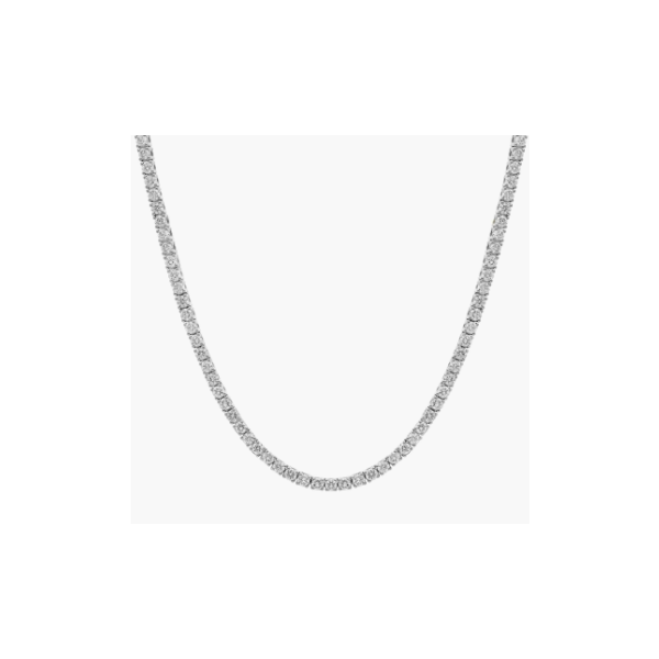 White Gold Lab Grown Round Diamond Necklace SVS Fine Jewelry Oceanside, NY