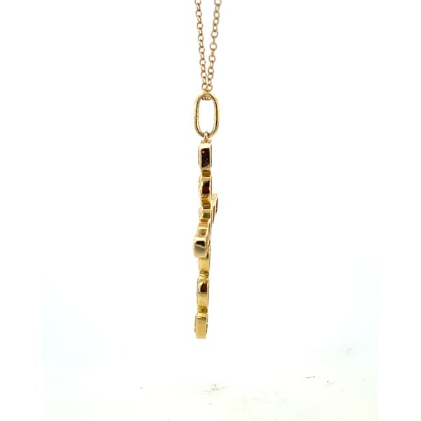 Everlee 14K Yellow Gold Multi Shape Lab Grown Diamond Bezel Cross Pendant, 2 ctw Image 3 SVS Fine Jewelry Oceanside, NY