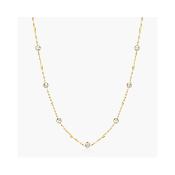Yellow Gold Plated Sterling Silver Beaded Necklace SVS Fine Jewelry Oceanside, NY