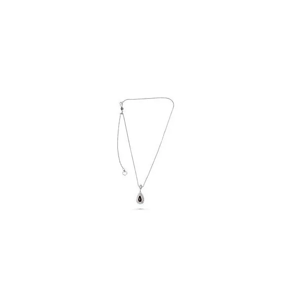 White Gold, Ruby, & Diamond Necklace Image 2 SVS Fine Jewelry Oceanside, NY