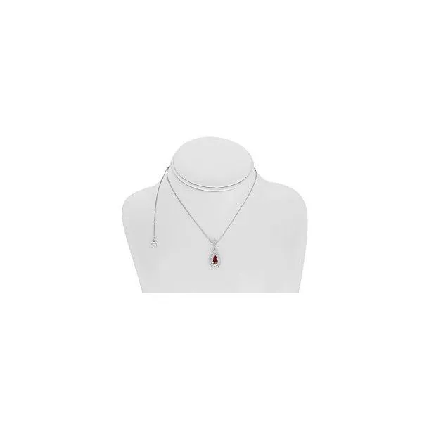 White Gold, Ruby, & Diamond Necklace Image 3 SVS Fine Jewelry Oceanside, NY