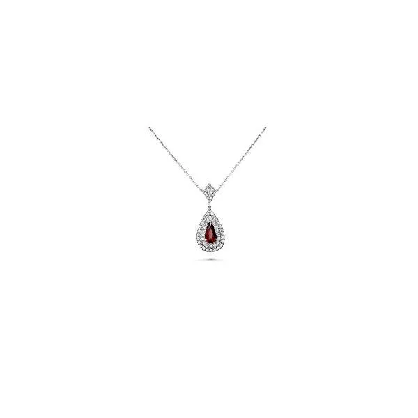 White Gold, Ruby, & Diamond Necklace SVS Fine Jewelry Oceanside, NY