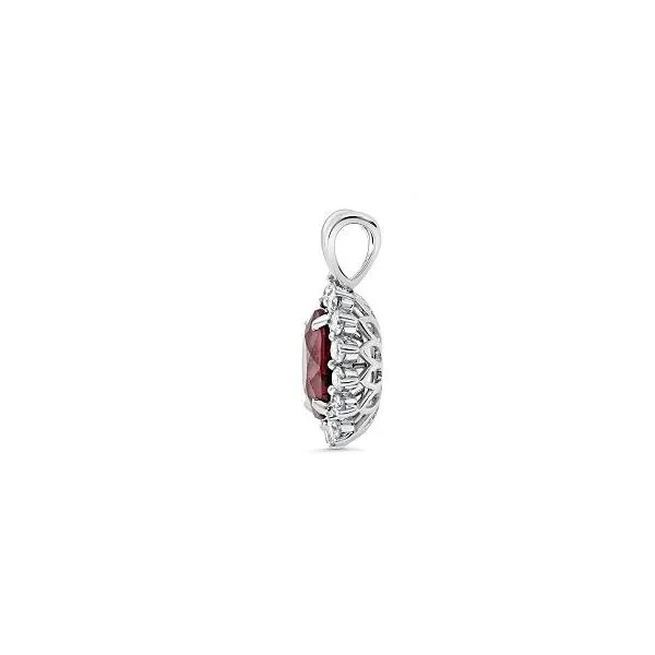 White Gold, Ruby, & Diamond Necklace Image 2 SVS Fine Jewelry Oceanside, NY