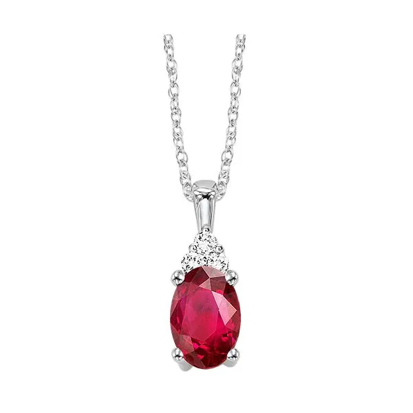 SVS Oval July Birthstone Pendant: Ruby SVS Fine Jewelry Oceanside, NY