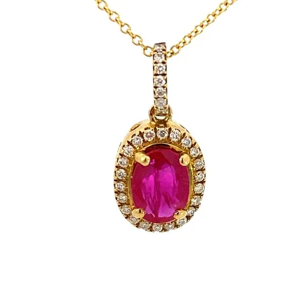 Yellow Gold, Ruby, And Diamond Necklace SVS Fine Jewelry Oceanside, NY
