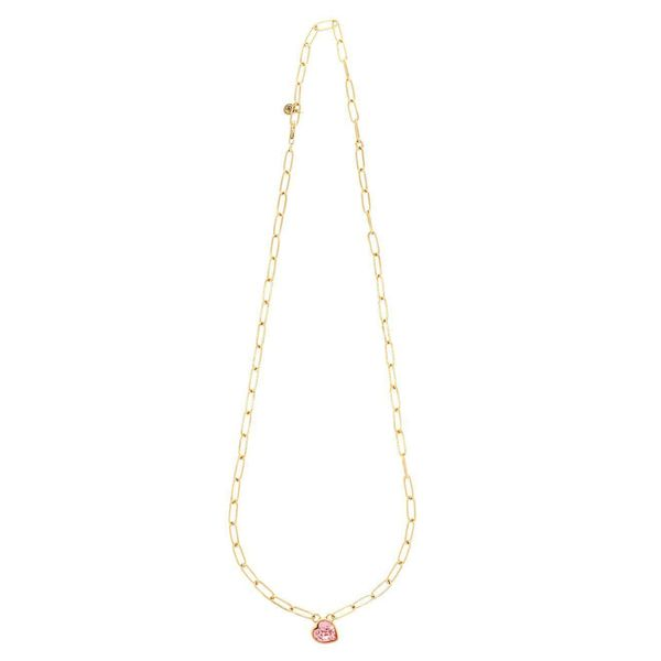 Ella Stein Blushing Heart Gold Plated Silver Necklace SVS Fine Jewelry Oceanside, NY