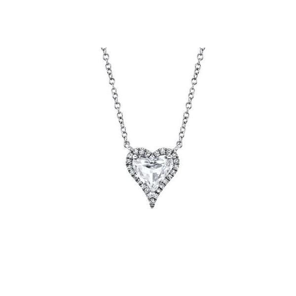 Shy Creation White Gold, Diamond, & Topaz Necklace SVS Fine Jewelry Oceanside, NY