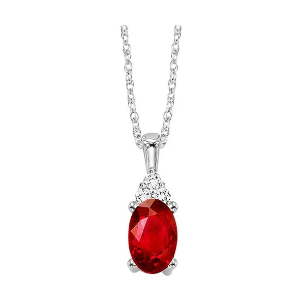 SVS Oval December Birthstone Pendant: Garnet SVS Fine Jewelry Oceanside, NY