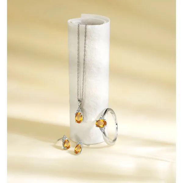 SVS Oval November Birthstone Pendant: Citrine Image 3 SVS Fine Jewelry Oceanside, NY
