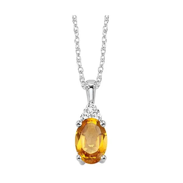 SVS Oval November Birthstone Pendant: Citrine SVS Fine Jewelry Oceanside, NY