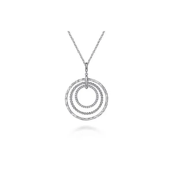 Gabriel & Co. Bujukan Silver & White Sapphire Necklace SVS Fine Jewelry Oceanside, NY