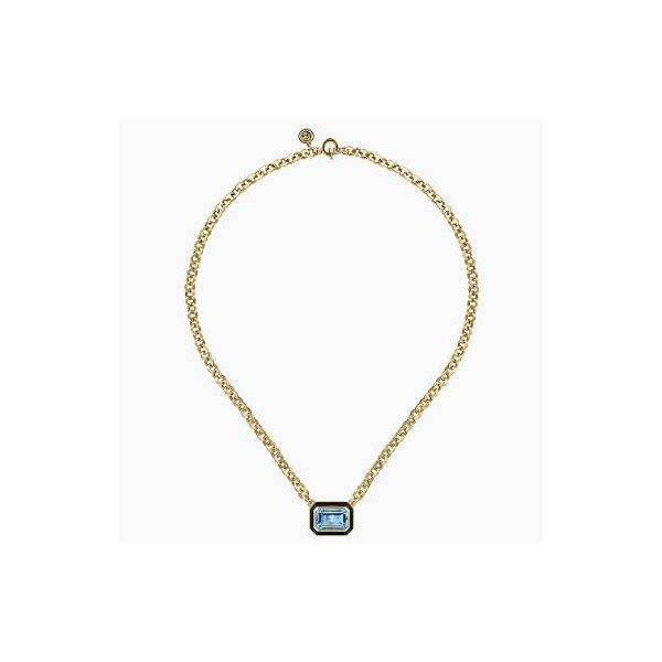 Gabriel & Co. Lusso Color Yellow Gold Necklace SVS Fine Jewelry Oceanside, NY