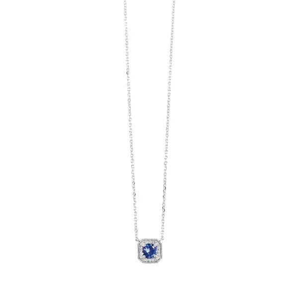 SVS Birthstone Halo Necklace: Alexandrite (June) SVS Fine Jewelry Oceanside, NY