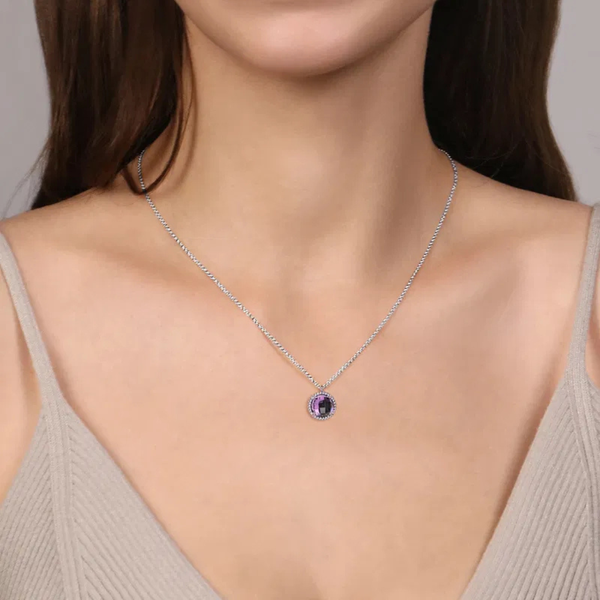 Gabriel & Co. Bujukan Silver & Amethyst Necklace Image 3 SVS Fine Jewelry Oceanside, NY