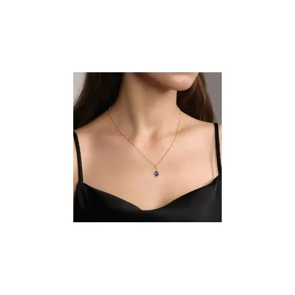 Gabriel & Co. Bujukan Yellow Gold Necklace Image 2 SVS Fine Jewelry Oceanside, NY