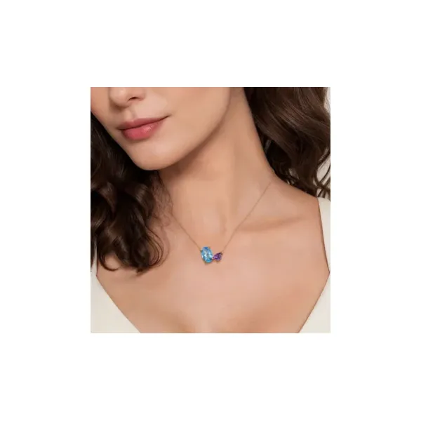 Gabriel Color Yellow Gold Toi Et Moi Necklace Image 2 SVS Fine Jewelry Oceanside, NY