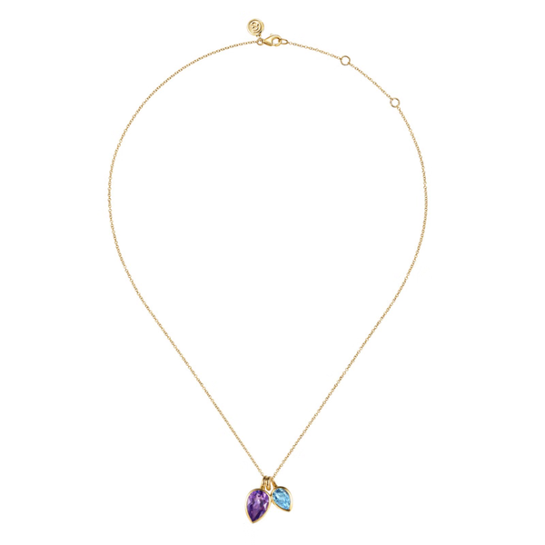 Gabriel & Co. Color Yellow Gold Necklace Image 2 SVS Fine Jewelry Oceanside, NY