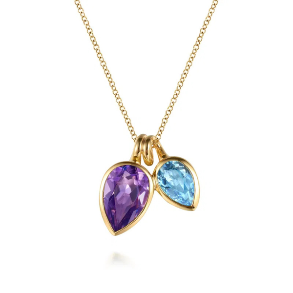 Gabriel & Co. Color Yellow Gold Necklace SVS Fine Jewelry Oceanside, NY