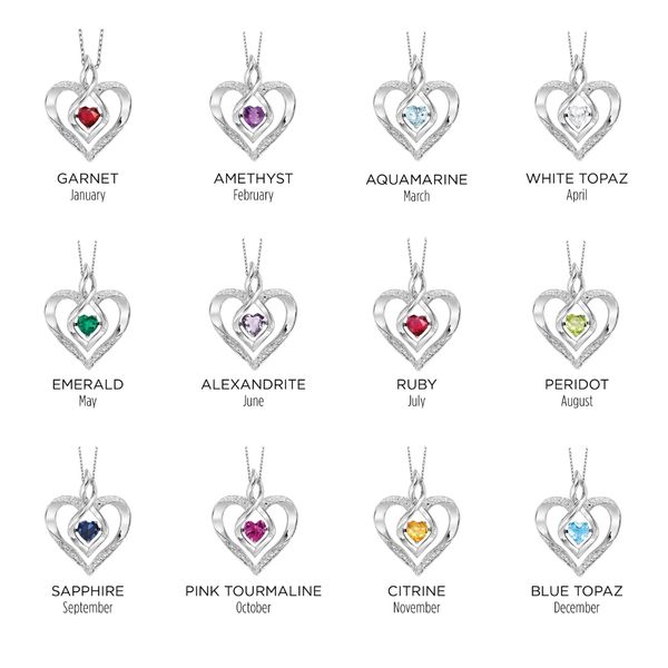 Rhythm of Love March Birthstone Dancing Heart Pendant, Simulated Aquamarine, Sterling Silver Image 3 SVS Fine Jewelry Oceanside, NY