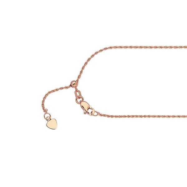 Rose Gold 1.05 mm Sparkle Chain With Lobster Lock, 22