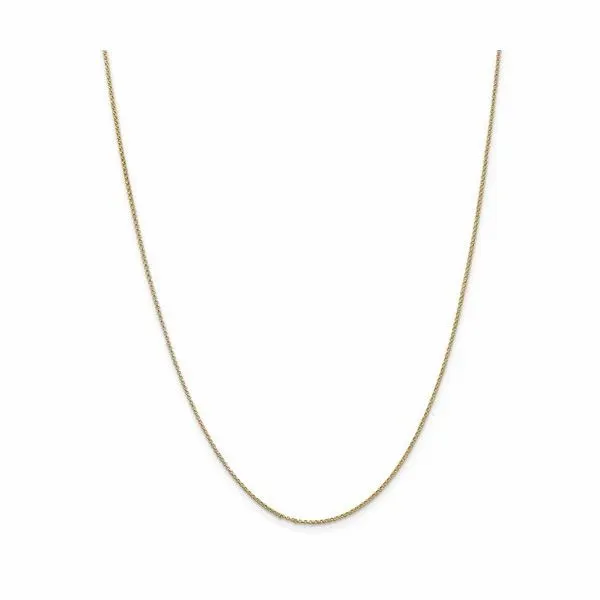 14K Yellow Gold Rolo Pendant Chain With Lobster Lock SVS Fine Jewelry Oceanside, NY