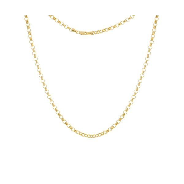Yellow Gold 3.8 mm Hollow Rolo Chain SVS Fine Jewelry Oceanside, NY