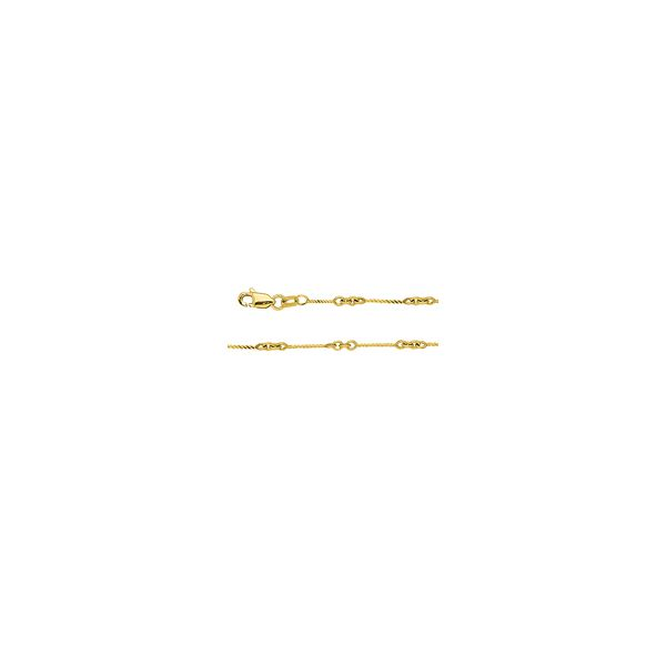 Yellow Gold 0.80 mm Twisted Bar Cable Chain SVS Fine Jewelry Oceanside, NY