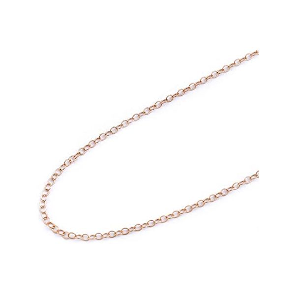 14K Rose Gold Cable Chain With Lobster Lock, 20