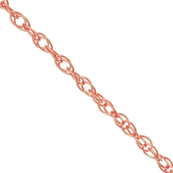 14K Rose Gold Cable Carded Rope Chain With Spring Ring SVS Fine Jewelry Oceanside, NY