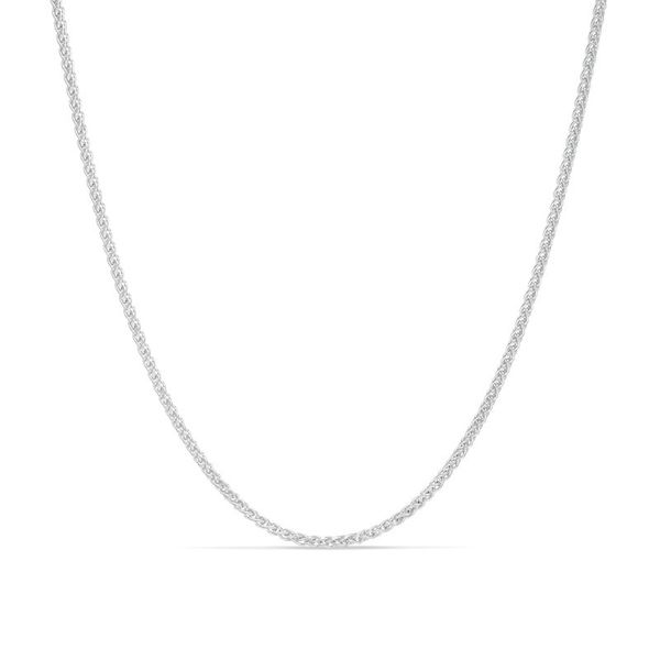14K White Gold Wheat Chain With Lobster Lock, 20