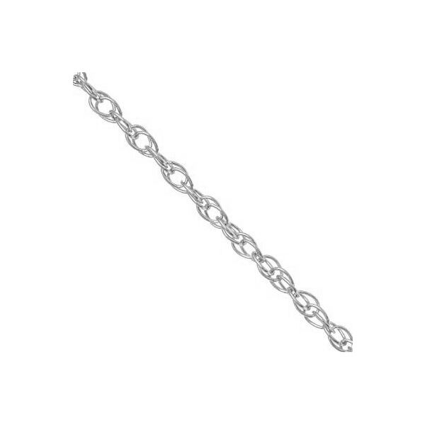 14K White Gold Carded Cable Rope Chain With Spring Ring SVS Fine Jewelry Oceanside, NY