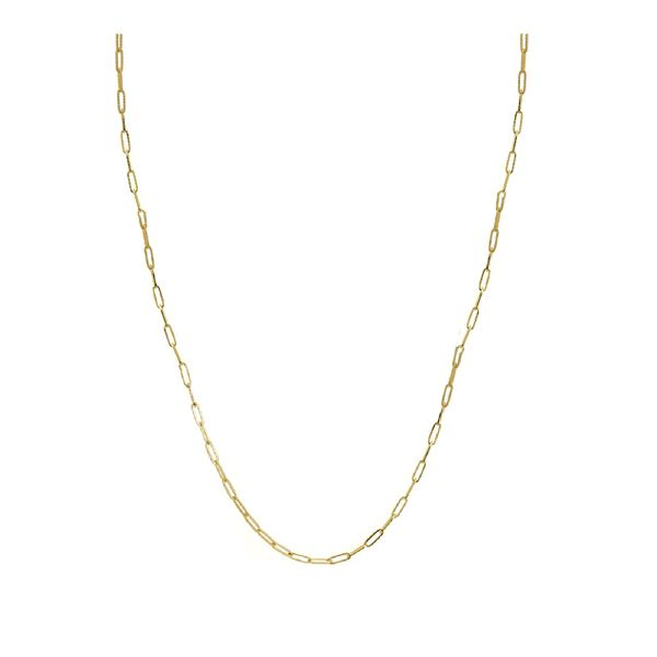 SVS Fine Collection Yellow Gold Thin Paperclip Chain SVS Fine Jewelry Oceanside, NY