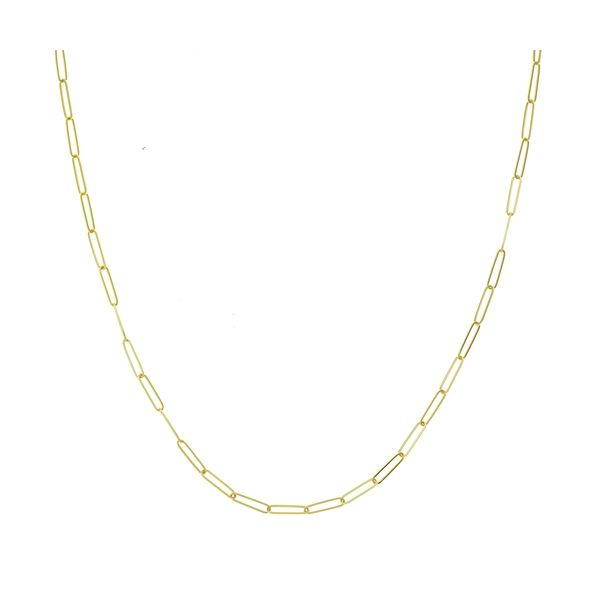 Yellow Gold 2.60 mm Paper Clip Chain SVS Fine Jewelry Oceanside, NY