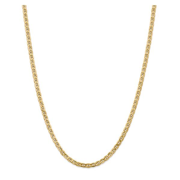 14K Yellow Gold 4 mm Semi-Solid Anchor Chain, 20 Inch SVS Fine Jewelry Oceanside, NY