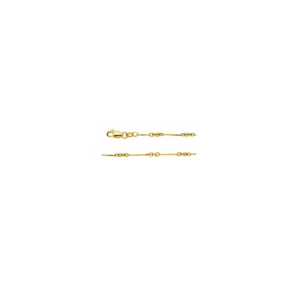 14K Yellow Gold 0.80 mm Twisted Bar Cable Chain SVS Fine Jewelry Oceanside, NY