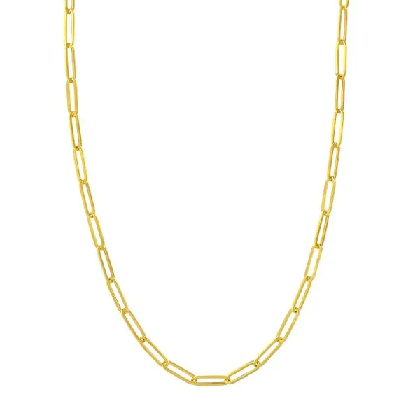 Yellow Gold 5 x 17 mm Paper Clip Chain SVS Fine Jewelry Oceanside, NY