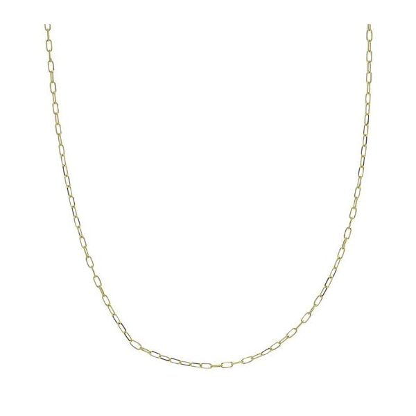 14K Yellow Gold 1.7 mm Paper Clip Chain SVS Fine Jewelry Oceanside, NY