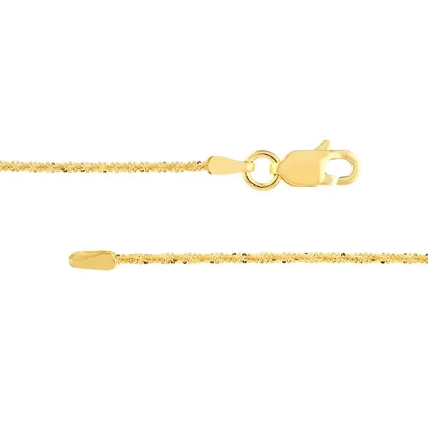 Yellow Gold Sparkle Chain, 18
