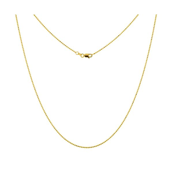 Yellow Gold 1.20 mm Diamond-Cut Bead Chain SVS Fine Jewelry Oceanside, NY