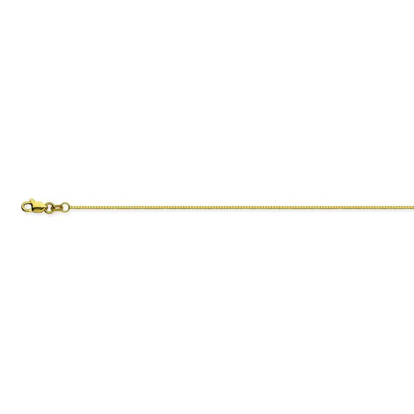Yellow Gold 0.73 mm Box Chain With Lobster Lock, 18