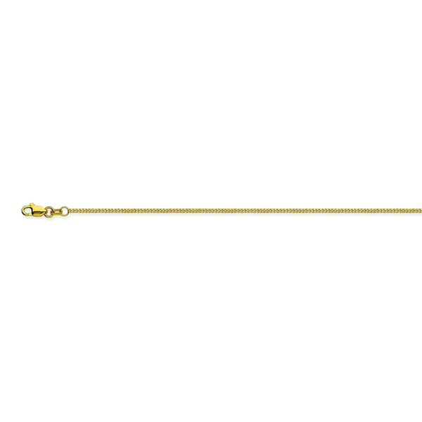 Yellow Gold 1.05 mm Curb Chain With Lobster Lock, 18