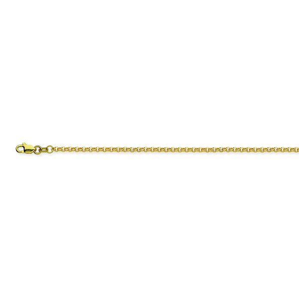 Yellow Gold 1.50 mm Hollow Rolo Chain With Lobster Lock SVS Fine Jewelry Oceanside, NY